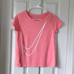 Nike Dri-Fit Pink Tee with Swoosh
